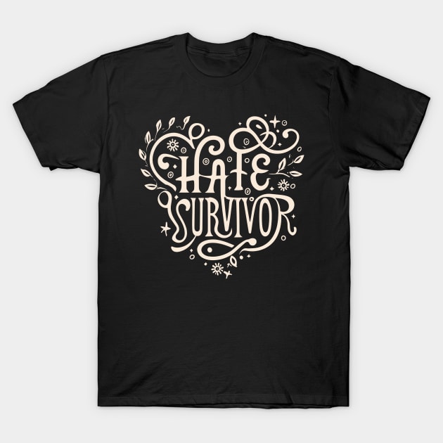 hate survivor fight T-Shirt by Space Monkeys NFT